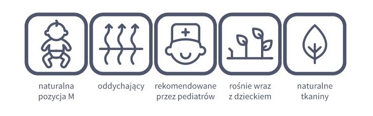 chusta, nosidełko od urodzenia